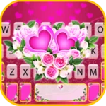 pink rose flower theme android application logo